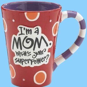 Im A Mom Whats Your Superpower Red Ceramic Mug With Gift Box By Burton + Burton